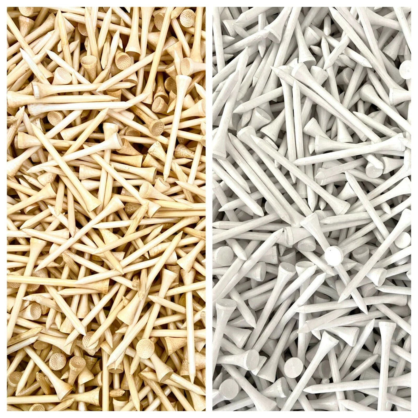 (Box of 10,000) BULK Premium Bamboo Golf Tees - 2.75" Length