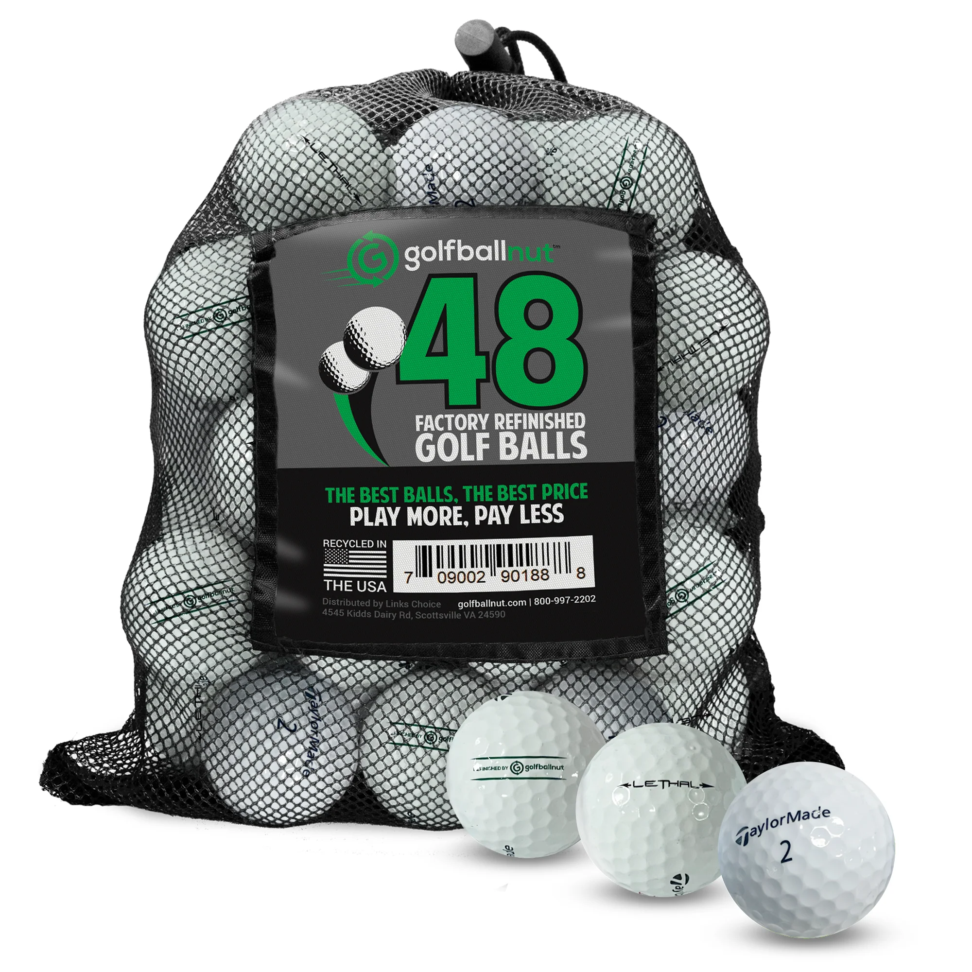 Factory Refinished Taylormade Tour Mix Golf Balls - Bulk Mesh Bags - Image 3