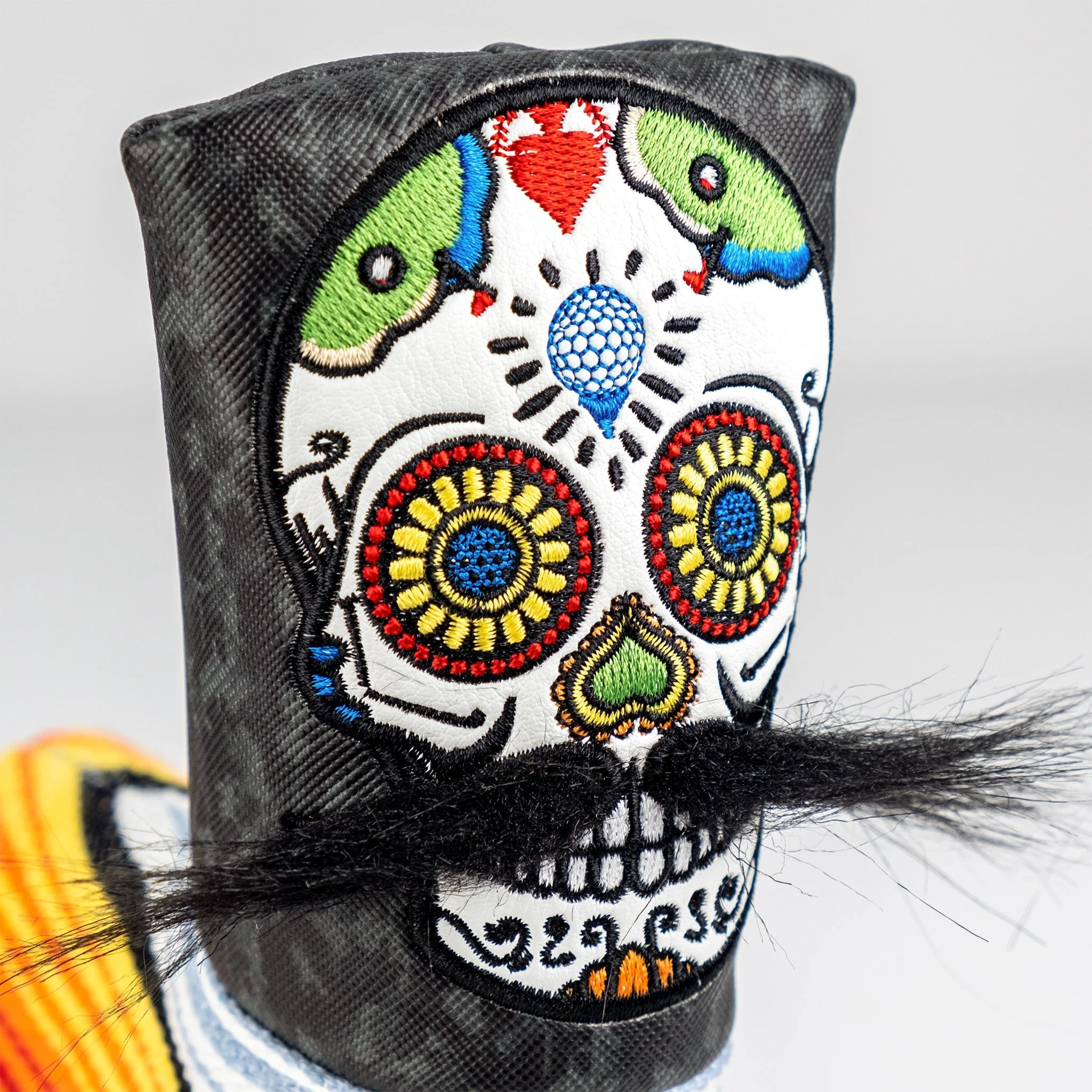 Mustache Sugar Skull - Blade Putter Cover Gray Camo - Image 9