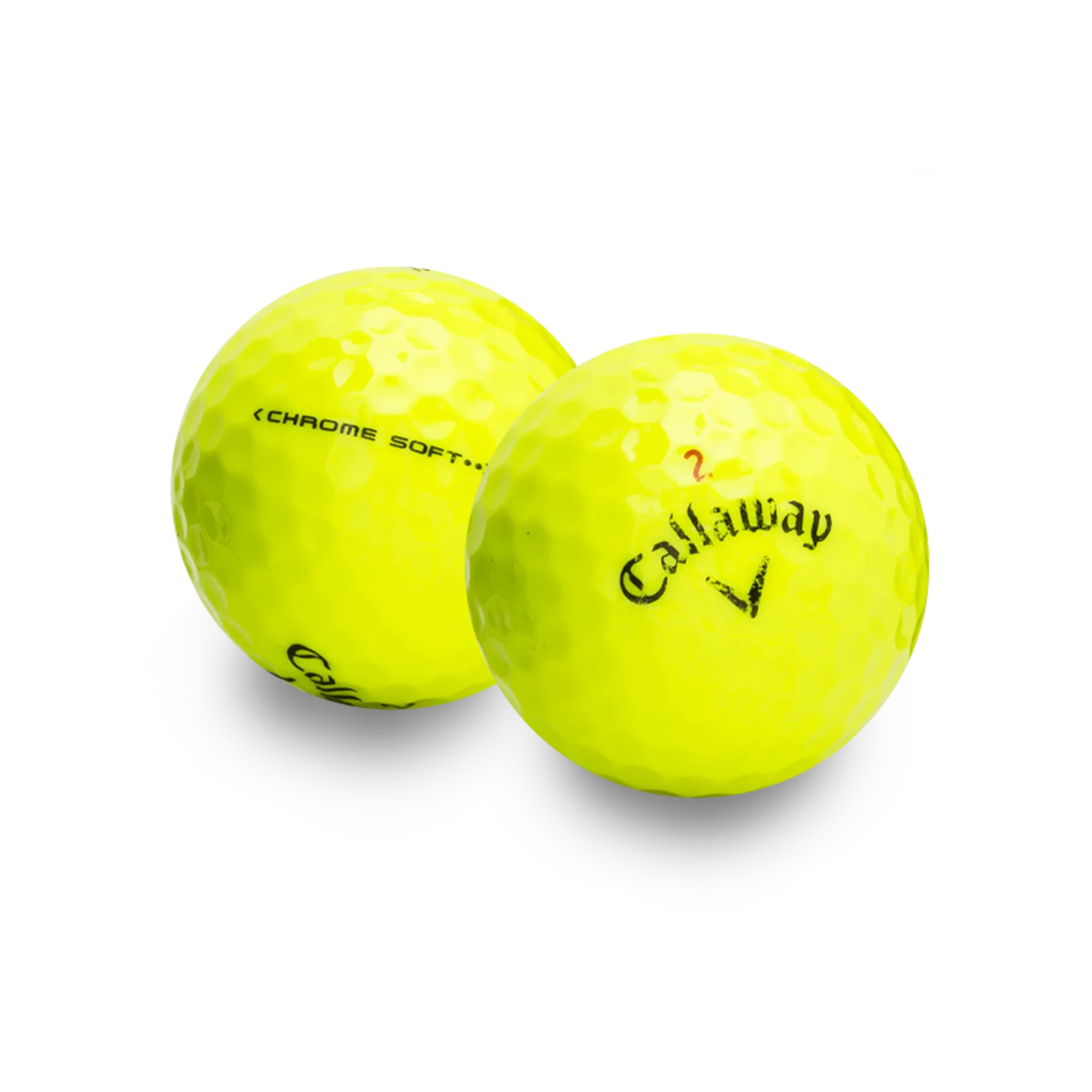 Used Callaway Chrome Soft Yellow Golf Balls - 1 Dozen